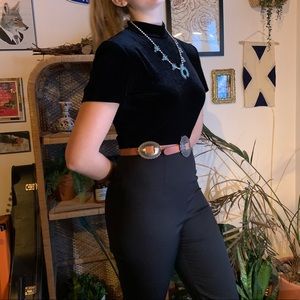 Vintage velvet jumpsuit black
